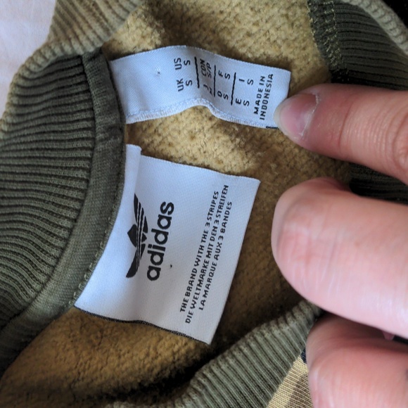 Adidas Camo Crewneck Pullover Sweatshirt Size Small - Picture 4 of 7